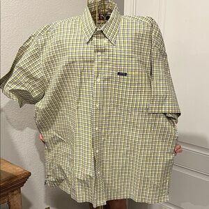 Ralph Lauren Yellow and Blue Plaid Men's Shirt